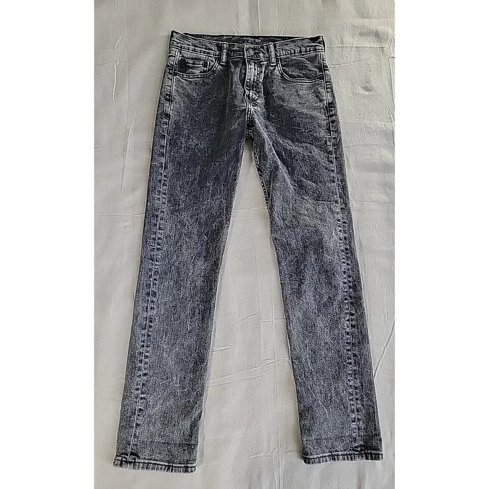 Levis 511 Jeans Mens 30 31x31 Black Raw Stretch Denim Mid Rise